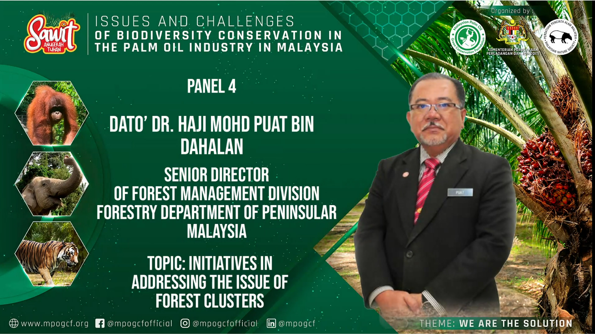 Inititatives in Addressing the Issue of Forest Clusters by Dato Dr Hj. Mohd Puat bin Dahalan