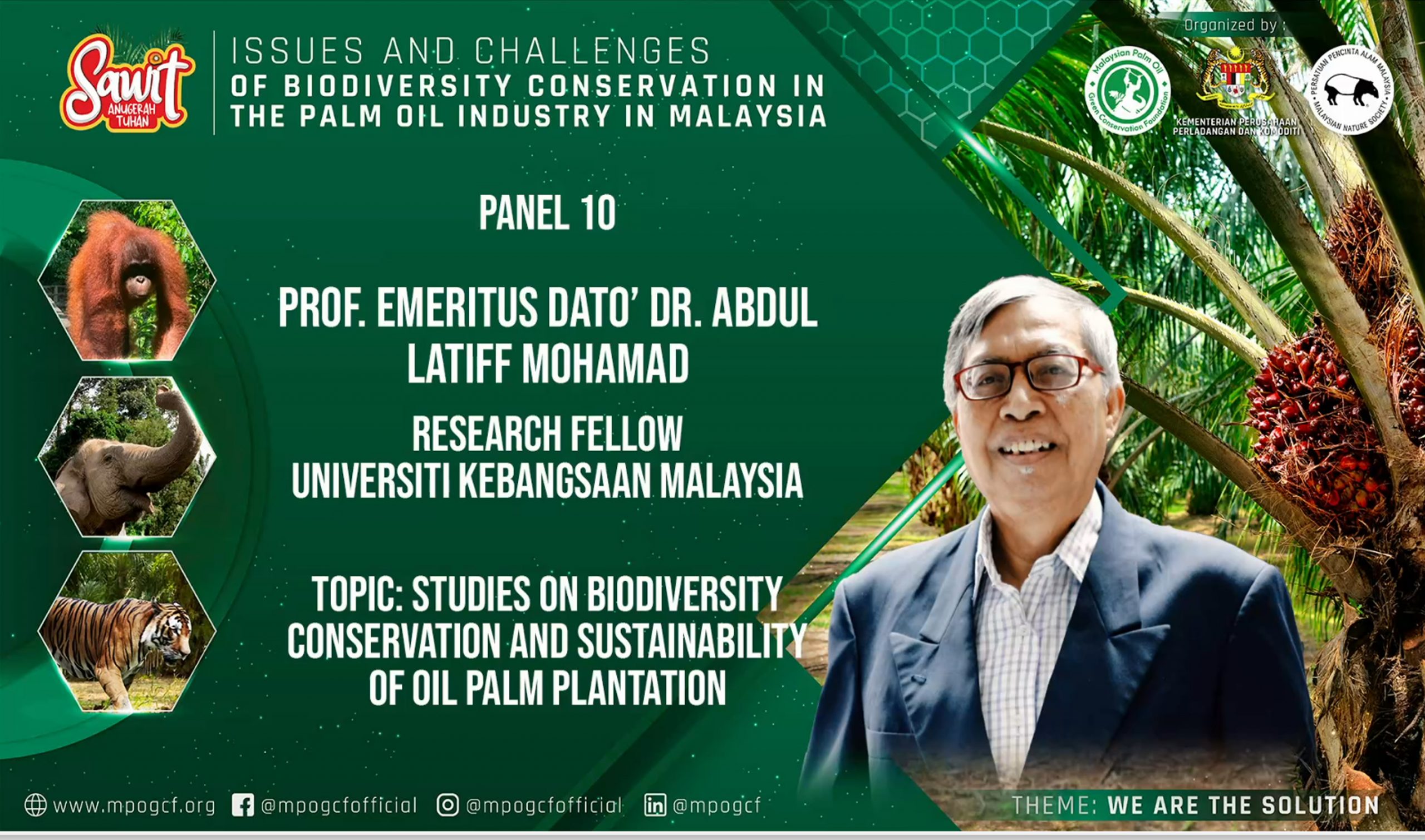 Studies on Biodiversity Conservation and Sustainability of Oil Palm Plantation by Prof Emeritus Dato Dr Abdul Latiff Mohamad