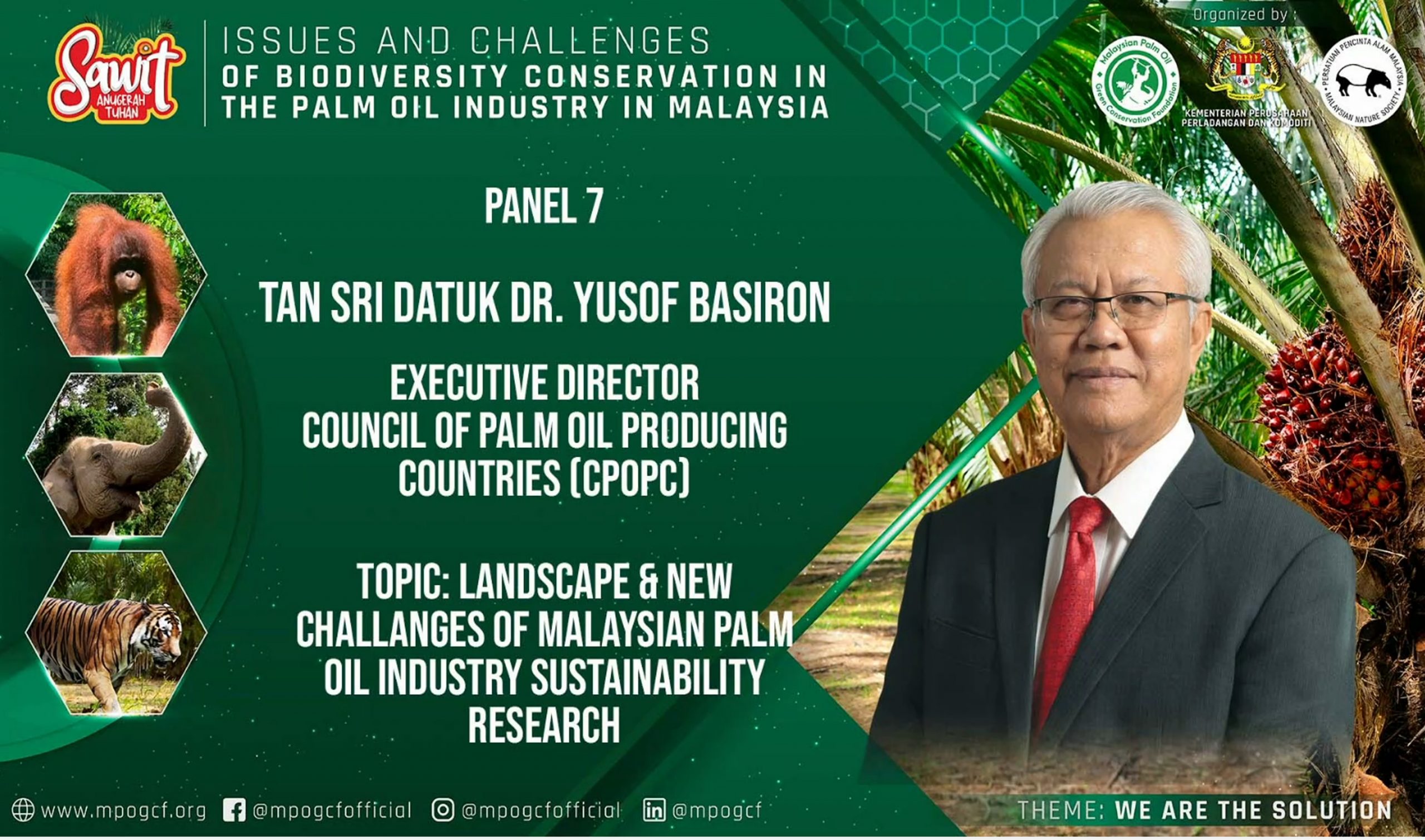 Landscapes and new challenges of Malaysian Palm Oil Industry Sustainability Research by Tan Sri Datuk Dr Yusof Basiron