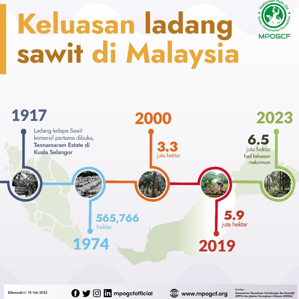Keluasan Ladang Sawit di Malaysia