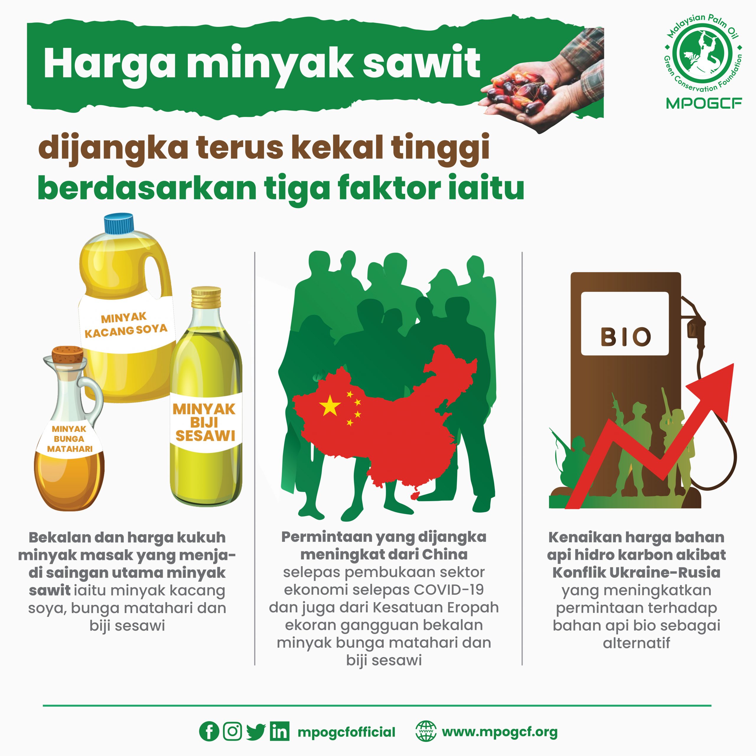 Harga minyak sawit mentah dijangka kekal pada paras tertinggi