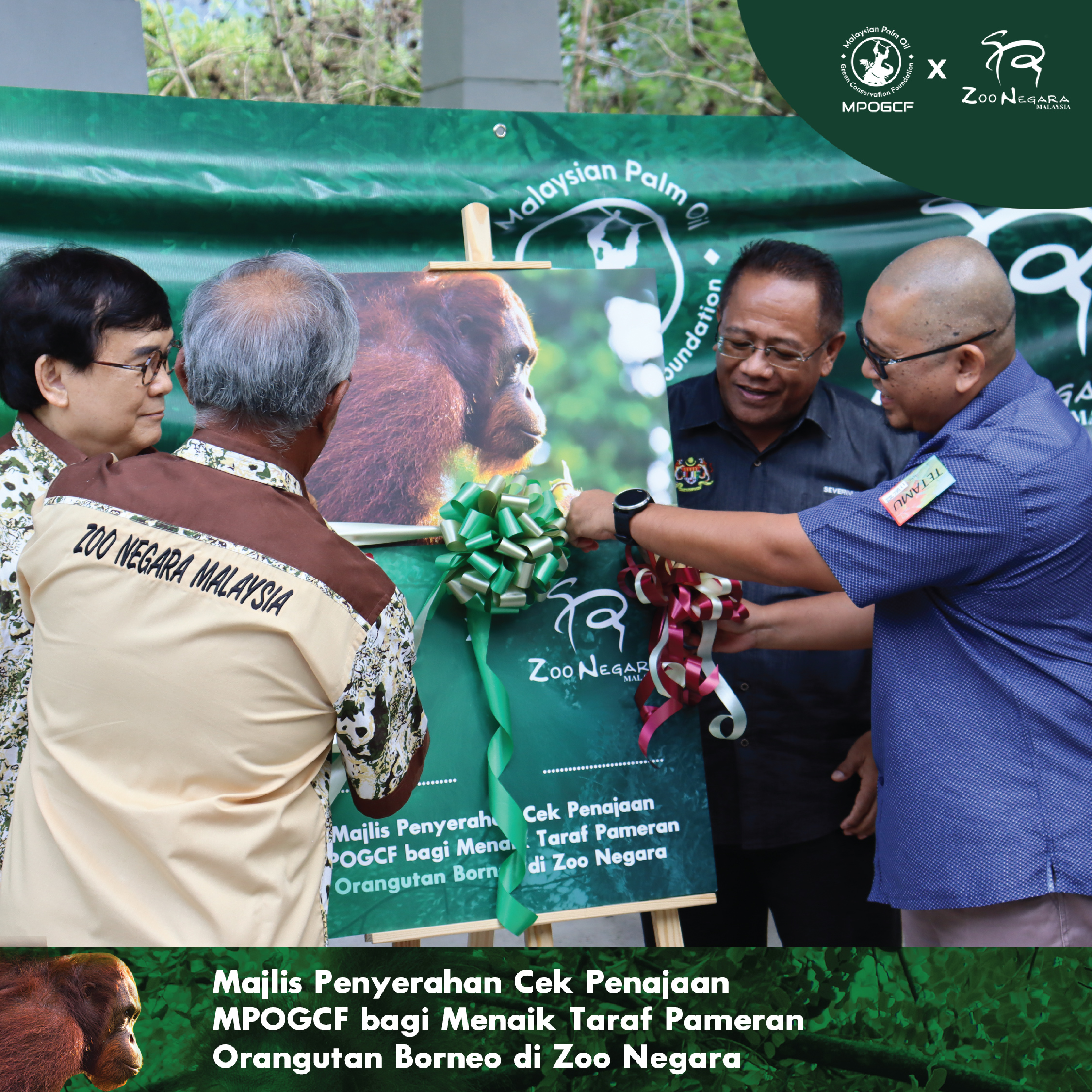 MPOGCF sponsors RM 1.1m to upgrade Orang Utan showcase at Zoo Negara